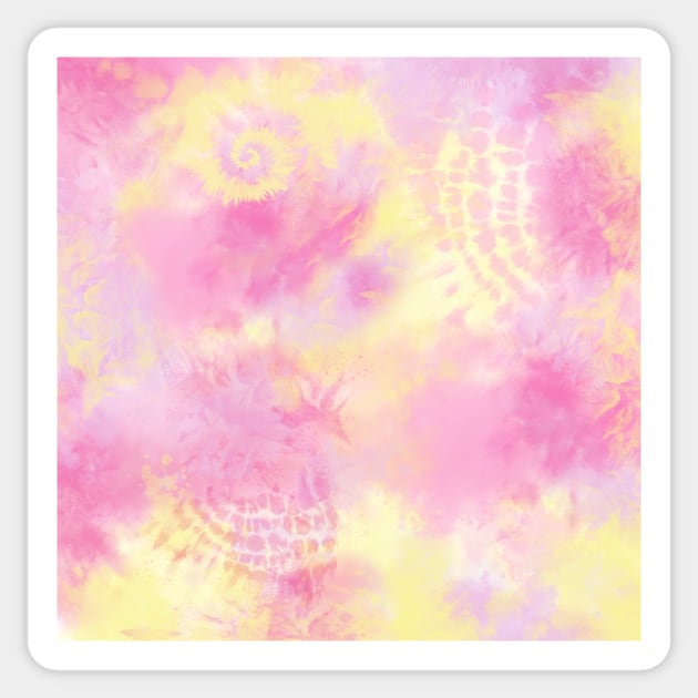 Summer Fun Tie Dye Art Sticker by LittleBean